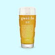 Load image into Gallery viewer, A 50cl Gweilo beer glass with the gweilo definition on the front. On a light blue background.